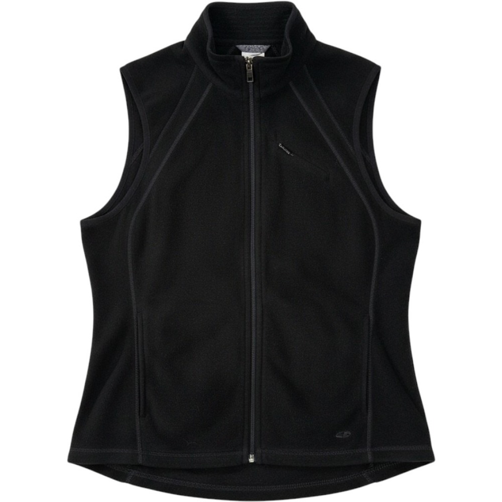 Champion Womens Black Fleece Full Zip Vest Duo Dry Activewear Size M